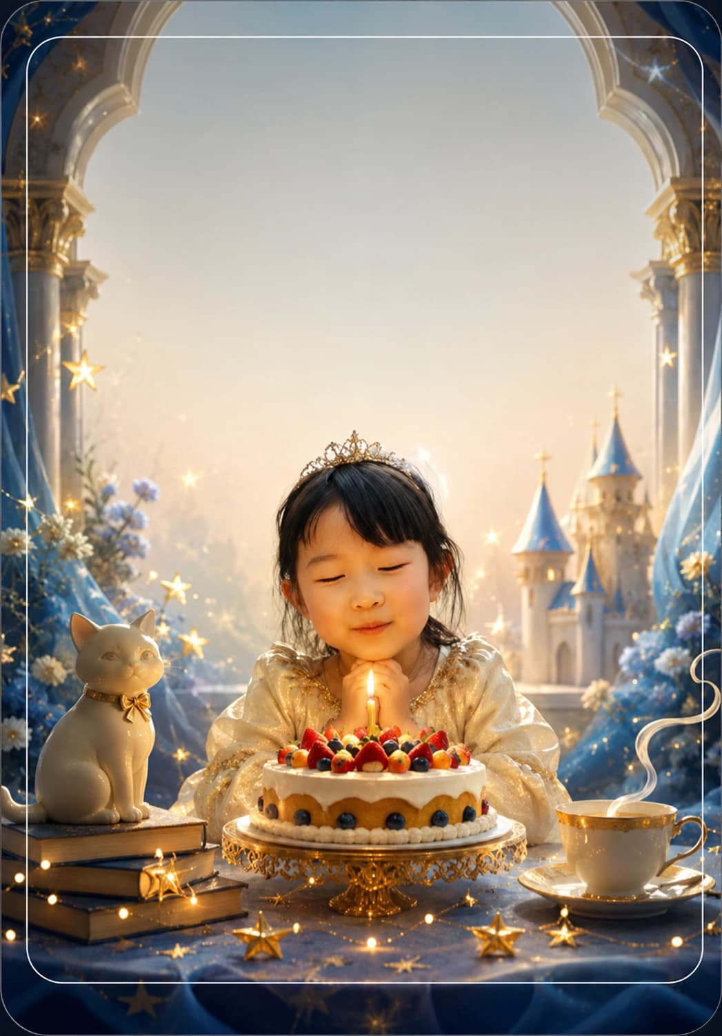 由生活照生成的儿童专属生日贺卡